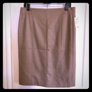 NWT Akris Tan Wool Skirt  Size 10